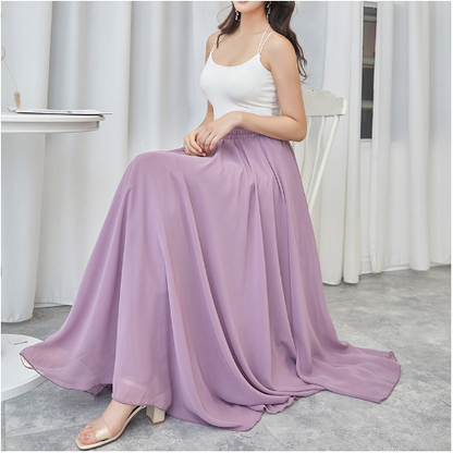 Ingrid Long Chiffon Skirt For Women Elegant Flowing Fabric Versatile For Every Occasion