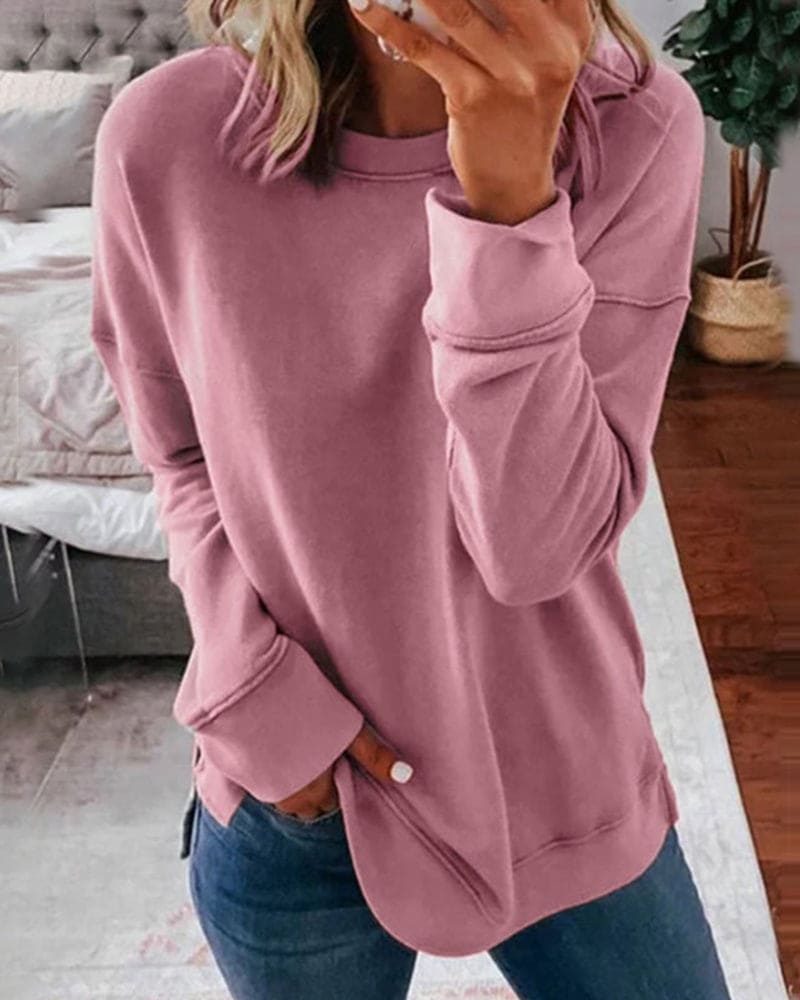 Women Loose Cotton Polyester Pullover Sweater For Everyday Comfort And Casual Style