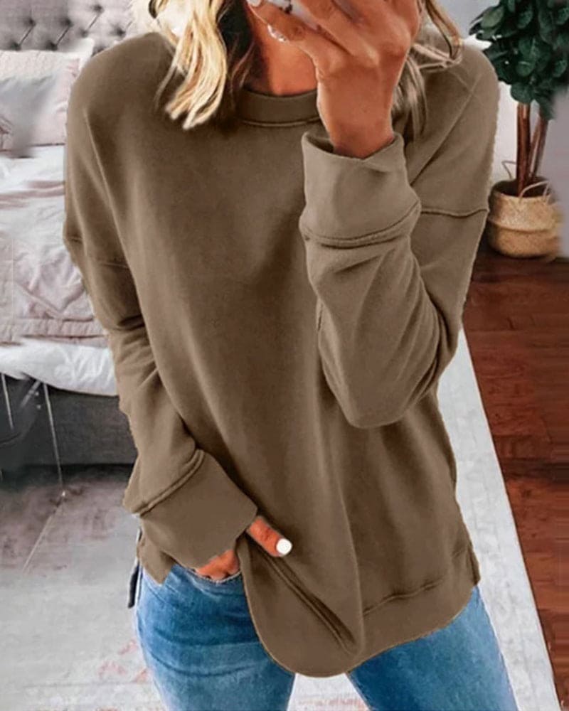 Women Loose Cotton Polyester Pullover Sweater For Everyday Comfort And Casual Style