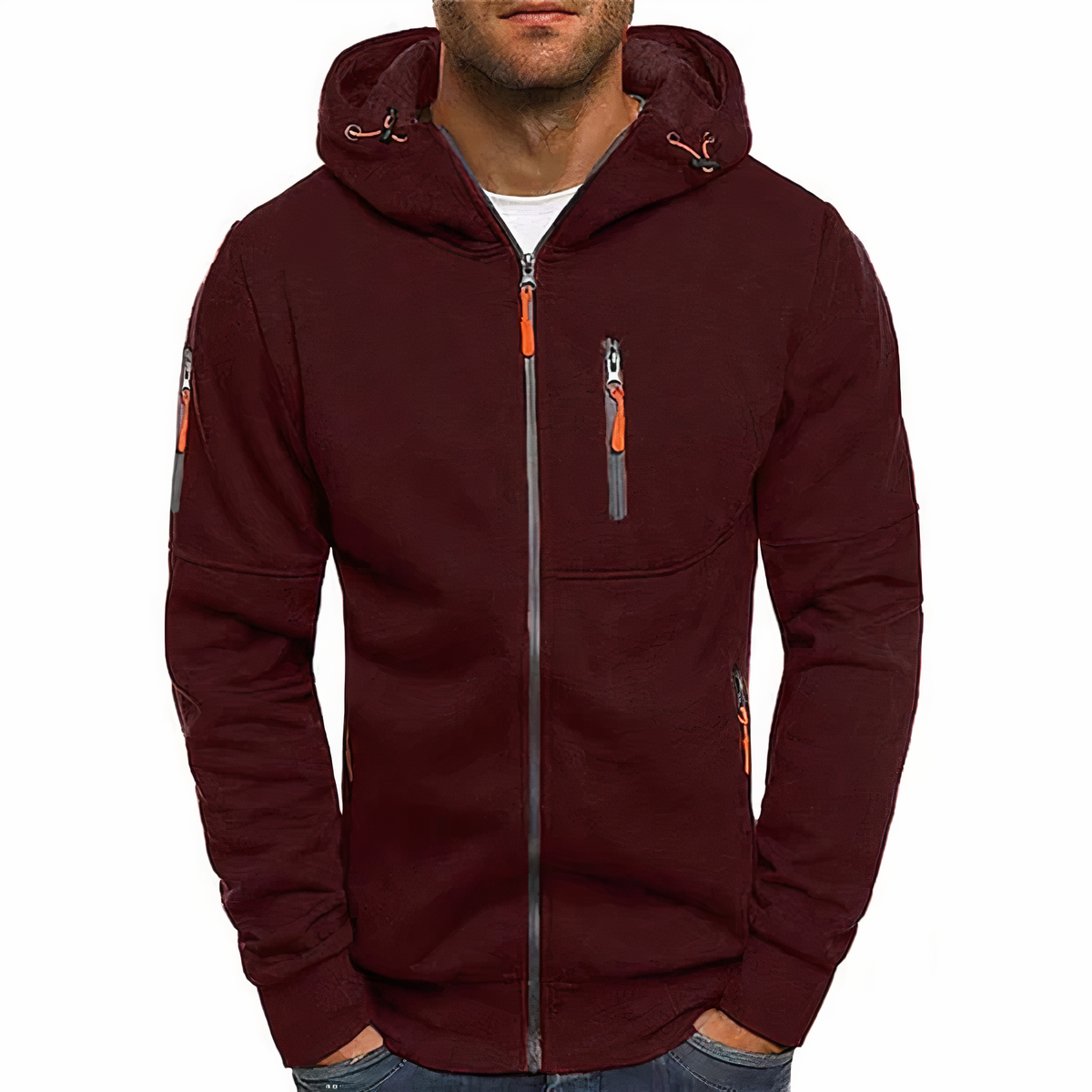 Pavel Mens Zip Hoodie Lightweight Comfort With Pockets For Active Men Modern Urban Style