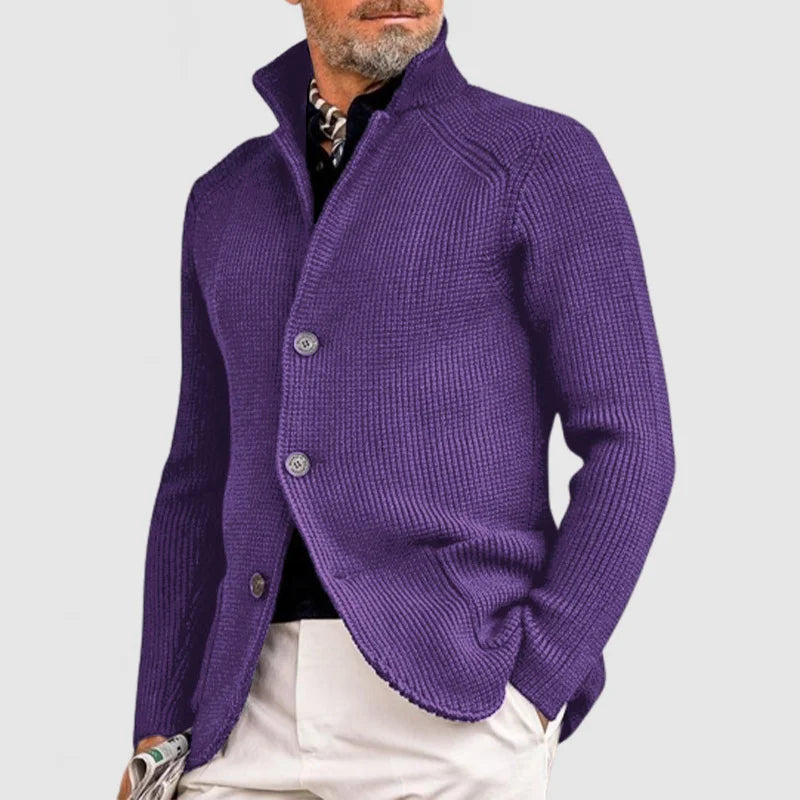 Ramon - Elegant knit jacket with chapel for men