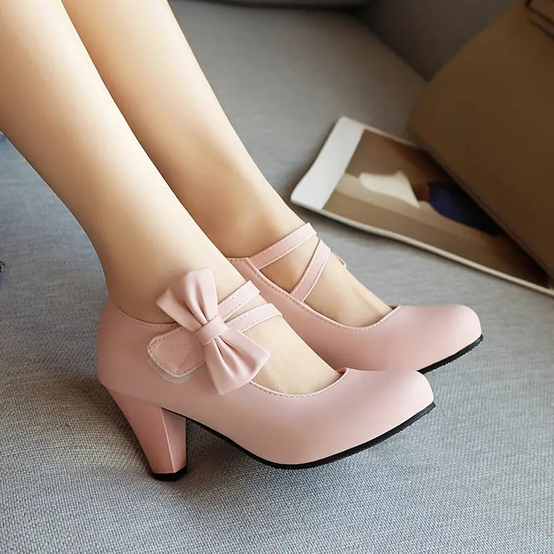 Women’s Classic Pumps | Double Strap Kitten Heels