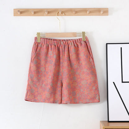 Mirjam Women Jacquard Shorts Breathable Cotton Comfort Lightweight Airy Summer Wear