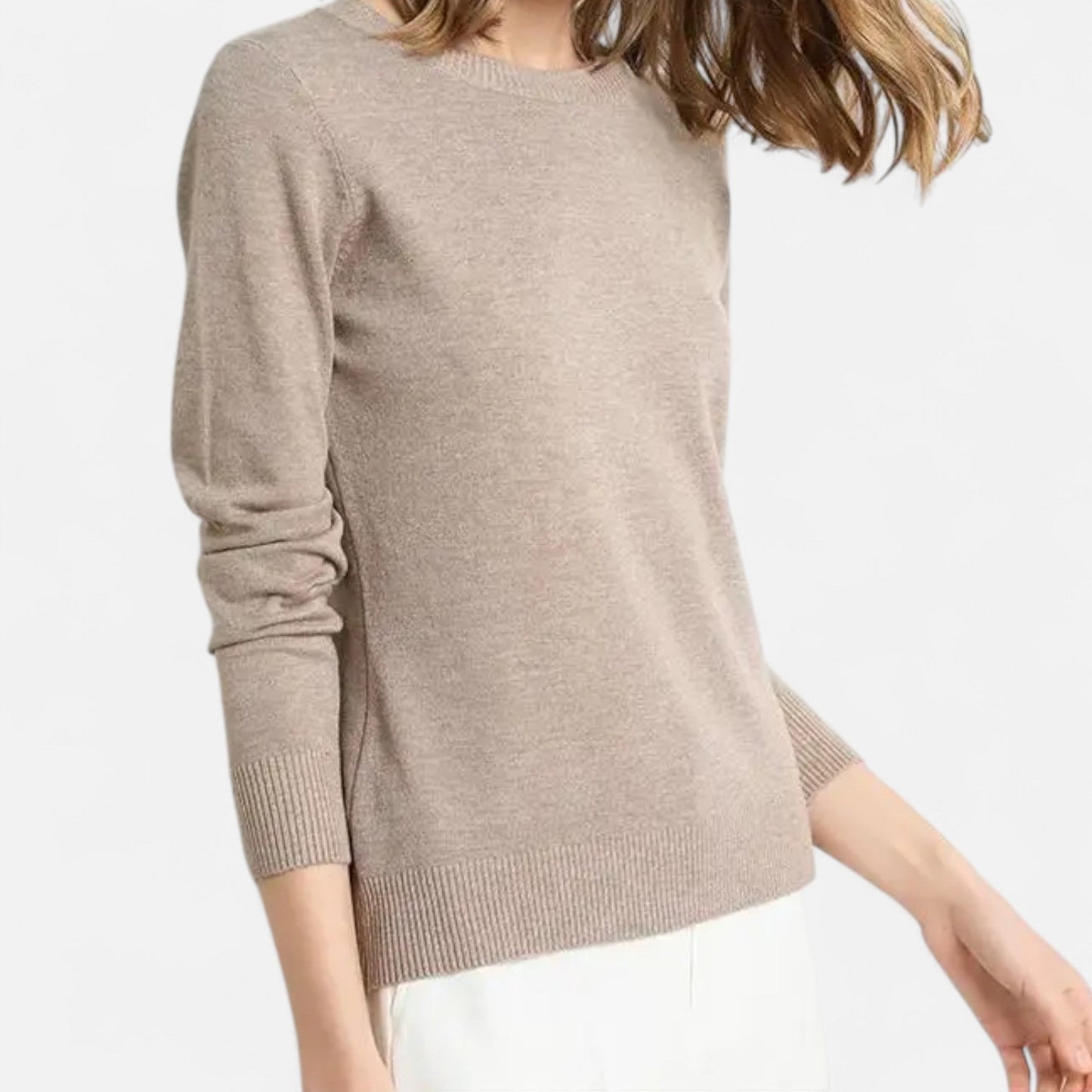 Ancient World | Women's Merino Wool Sweater Round Neck Timeless