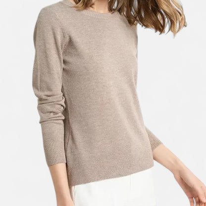 Ancient World | Women's Merino Wool Sweater Round Neck Timeless