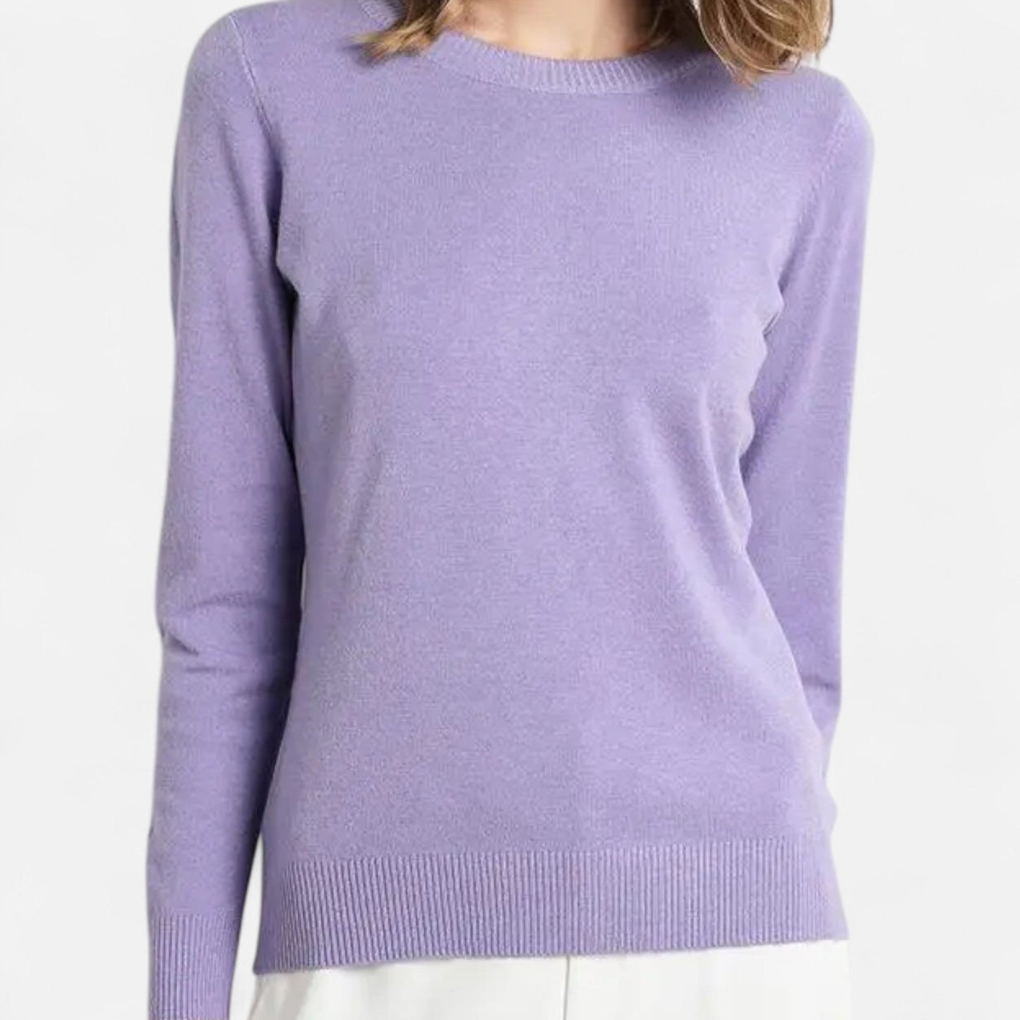 Ancient World | Women's Merino Wool Sweater Round Neck Timeless