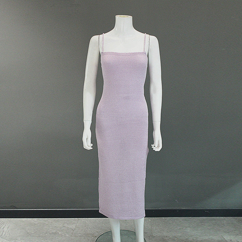 Women's Bodycon Knit Dress Sleeveless – Elegant Midi Summer Dress for Modern Streetwear and Leisure