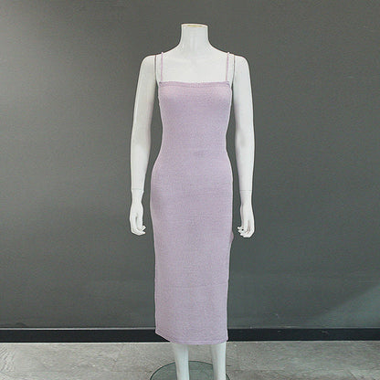 Women's Bodycon Knit Dress Sleeveless – Elegant Midi Summer Dress for Modern Streetwear and Leisure