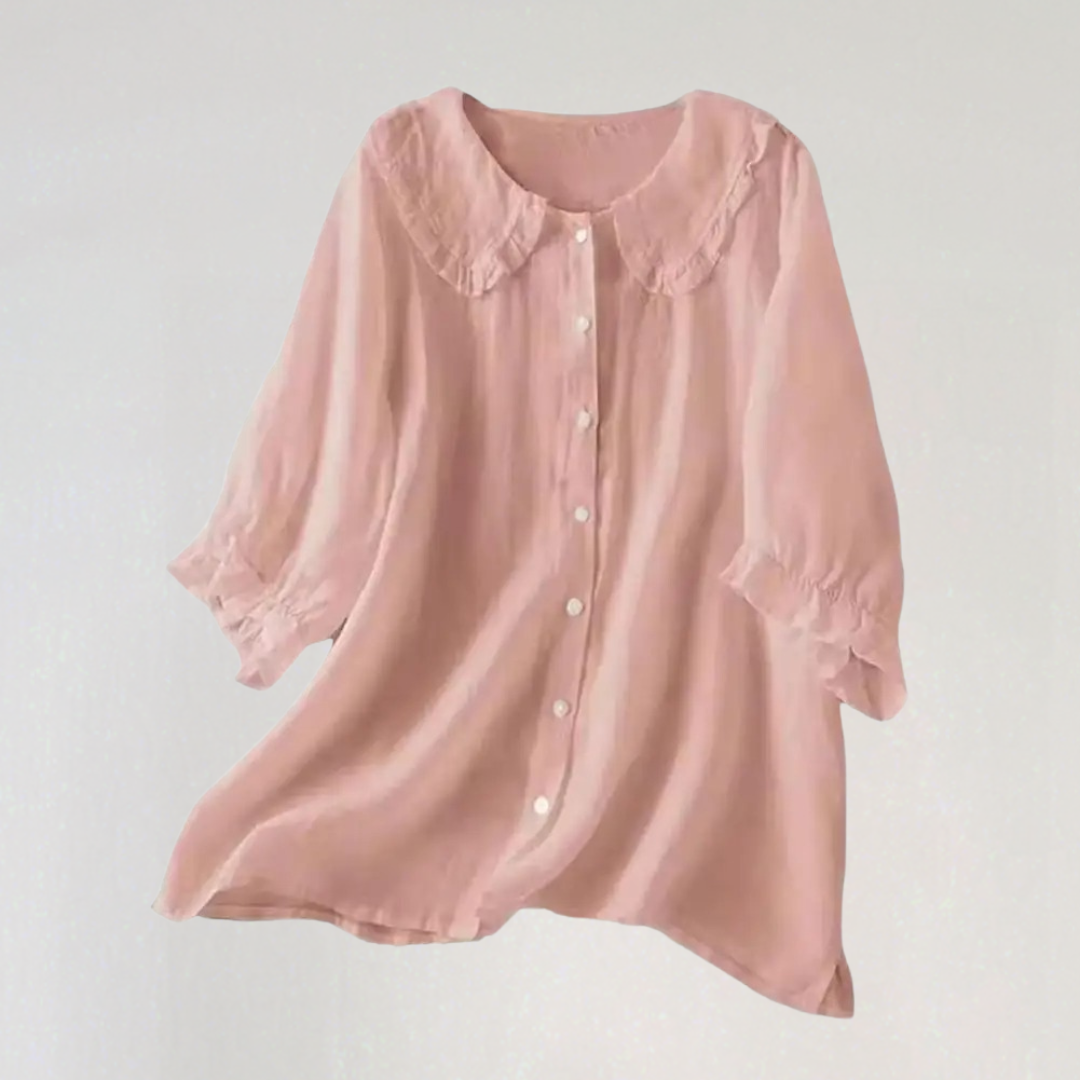 Yunaïa | Elegant Shirt – Ruffled Collar and Romantic Spirit
