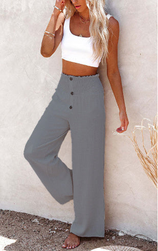 Carly - Wide high-waisted pants with long legs