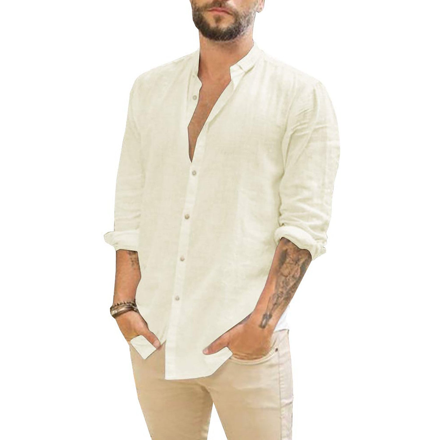 Damian | Solid linen shirt for men