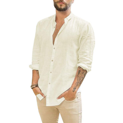 Damian | Solid linen shirt for men