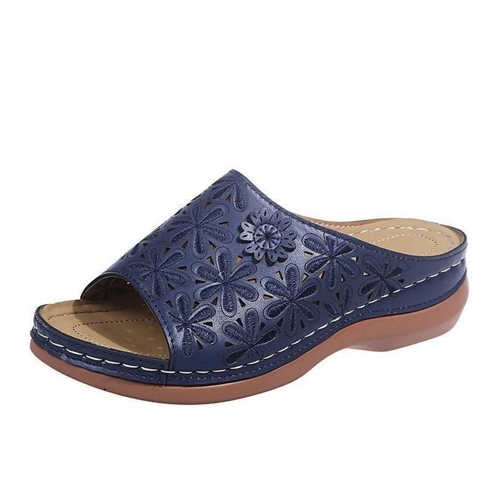 Women's Orthopaedic Flat Cushioned Sandals for Walking - Vanilla