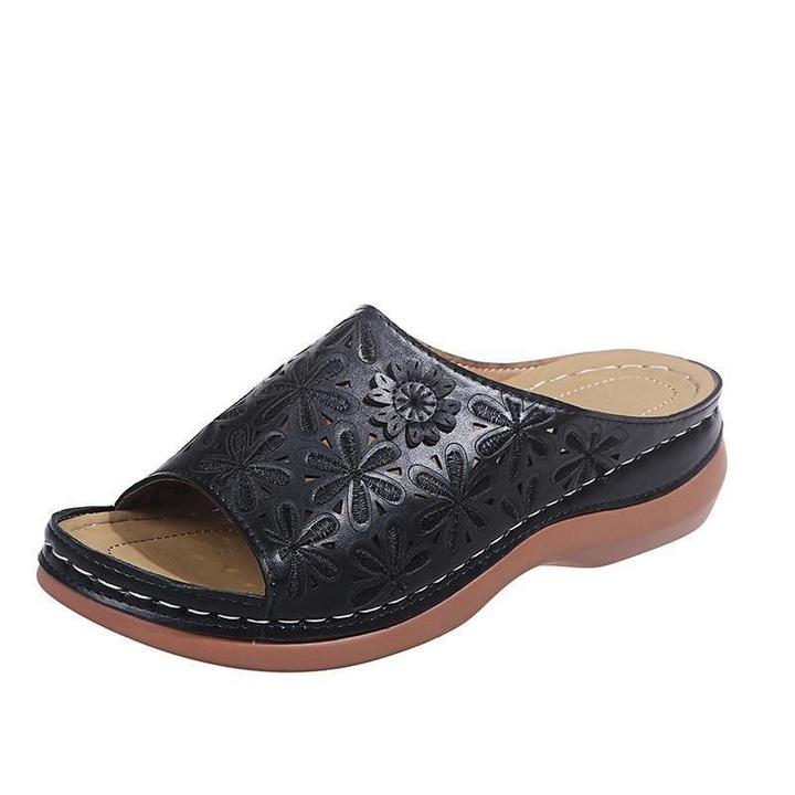 Women's Orthopaedic Flat Cushioned Sandals for Walking - Vanilla