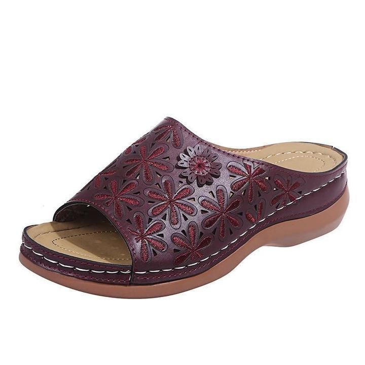 Women's Orthopaedic Flat Cushioned Sandals for Walking - Vanilla