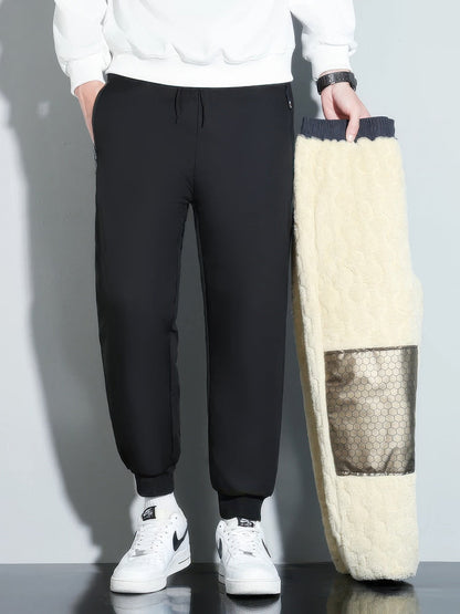 Eloura-Moda | Windproof, warm, fleece-lined men's sweatpants