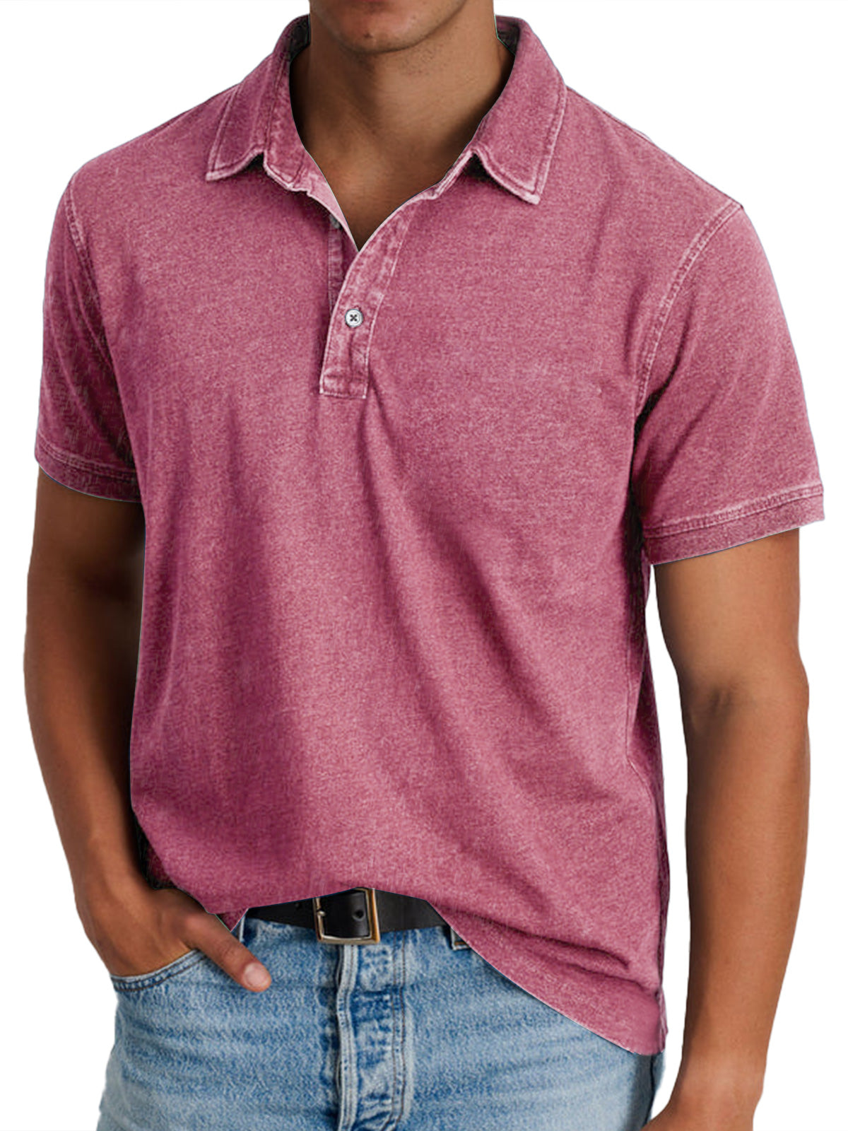 Men's Classic Polo Shirt Short Sleeve Versatile Everyday Essential With Structured Collar