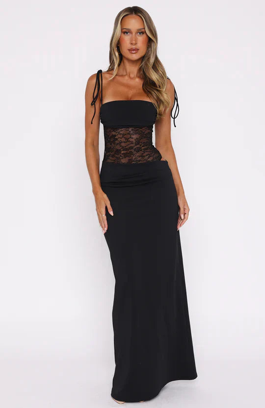 Elegant summer maxi dress long with lace for women