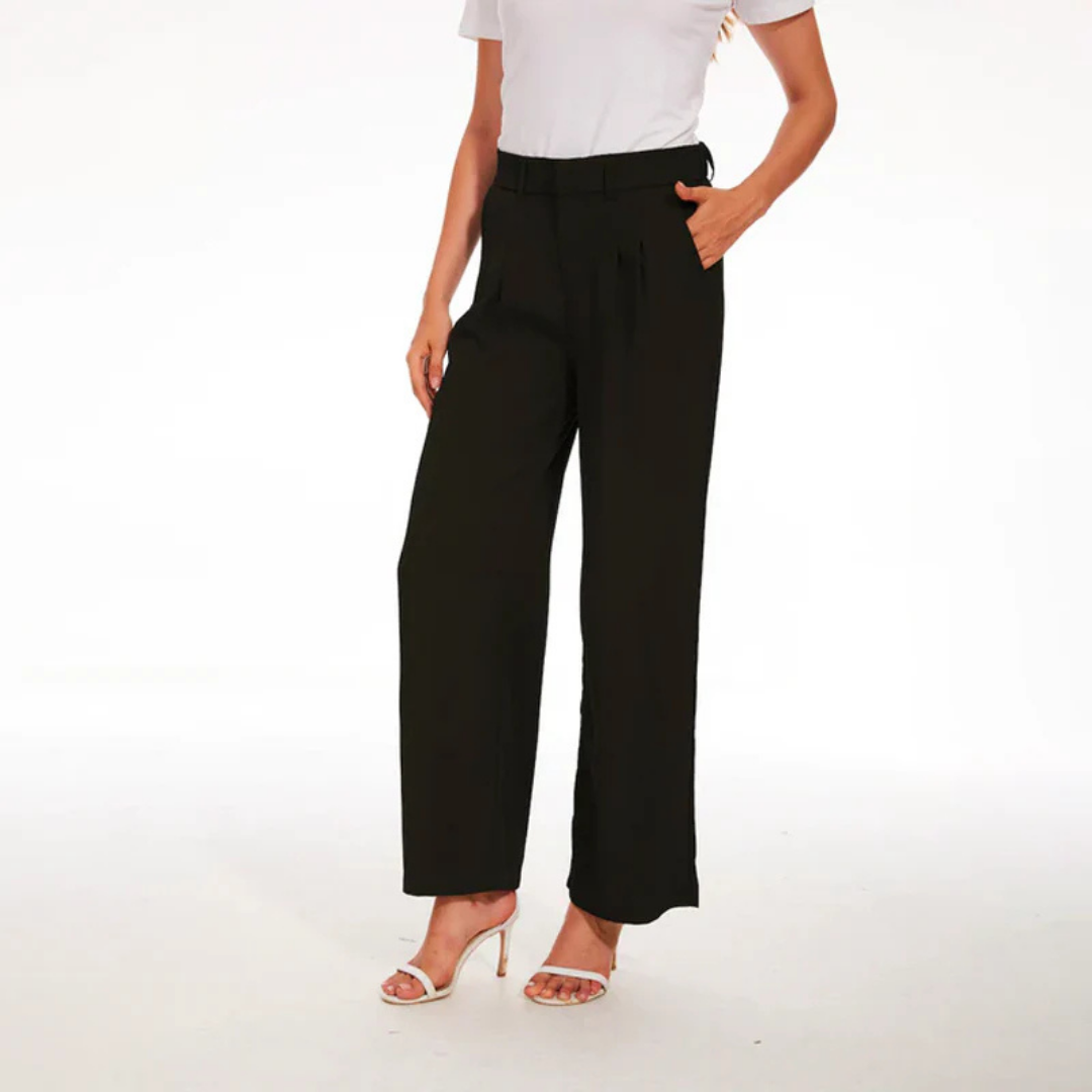 Women’s High-Waisted Work Trousers | Wide Leg