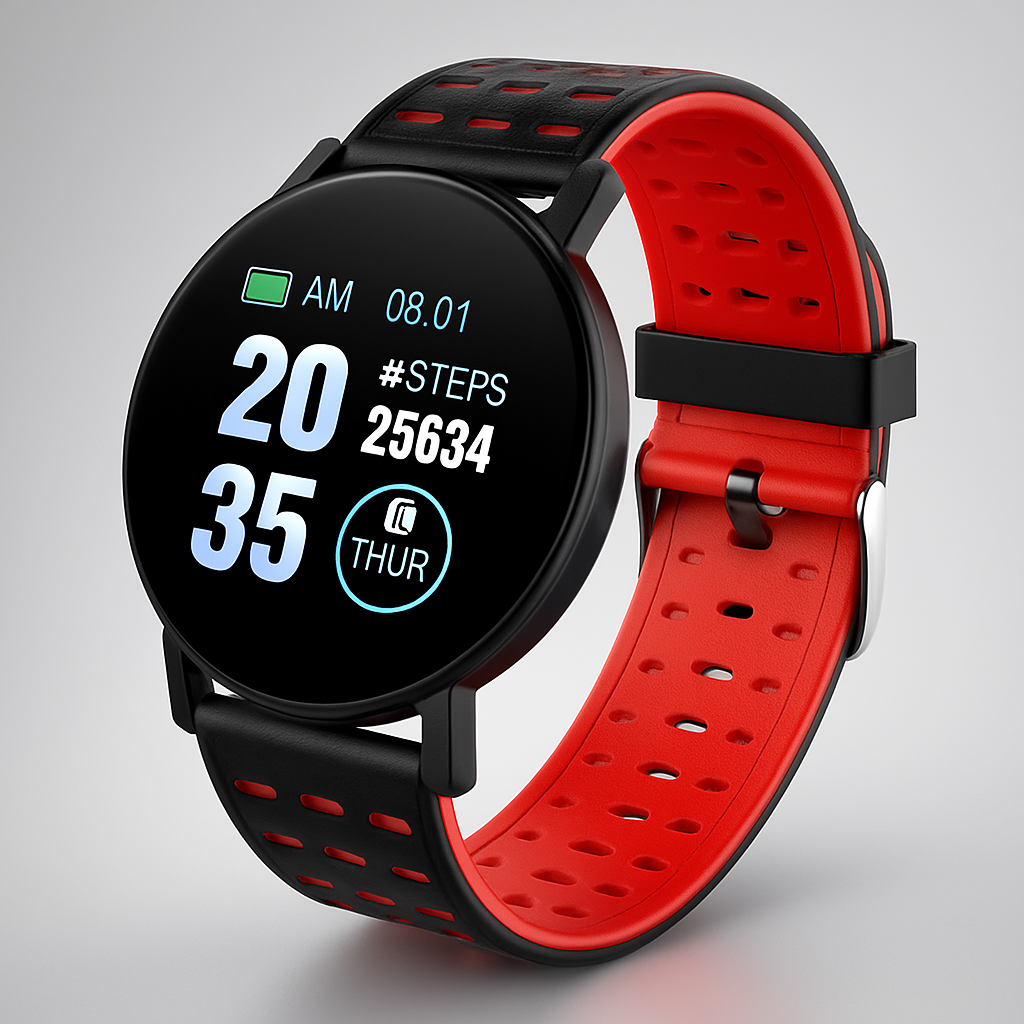 Smartwatch with waterproof fitness tracking