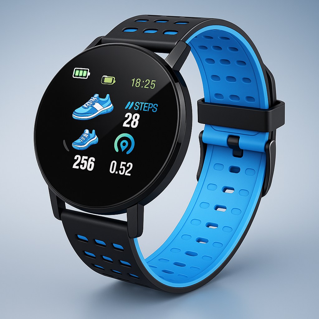 Smartwatch with waterproof fitness tracking