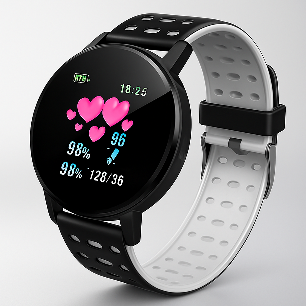 Smartwatch with waterproof fitness tracking