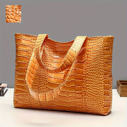 Women's Large Shoulder Bag | Embossed Tote
