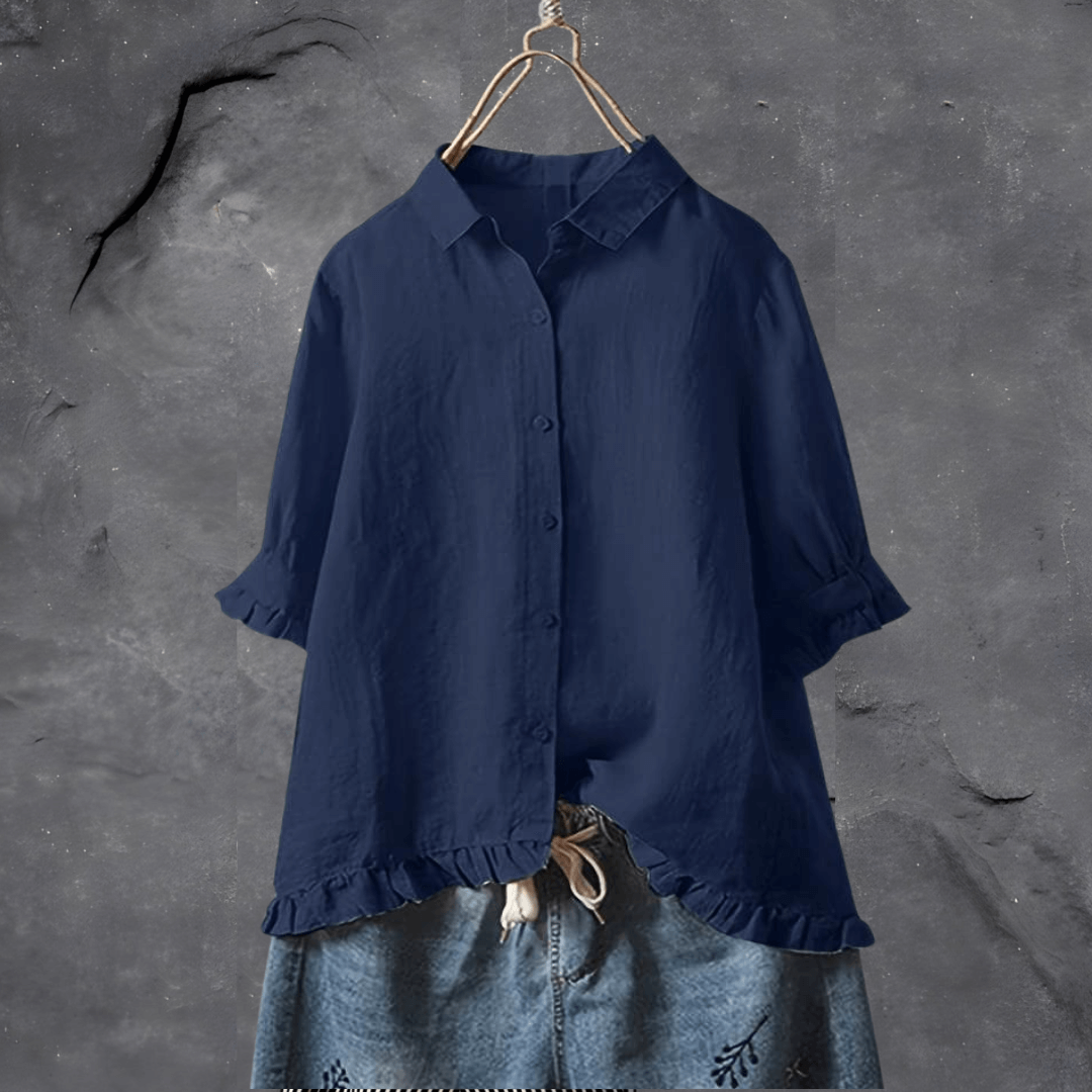 Women’s Ruffled Button Blouse | Tunic