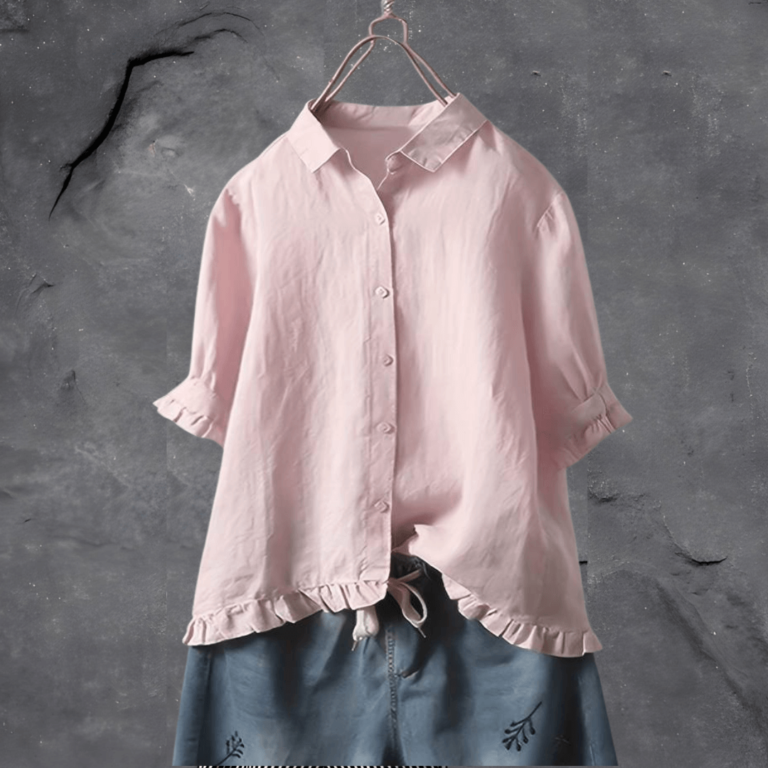 Women’s Ruffled Button Blouse | Tunic