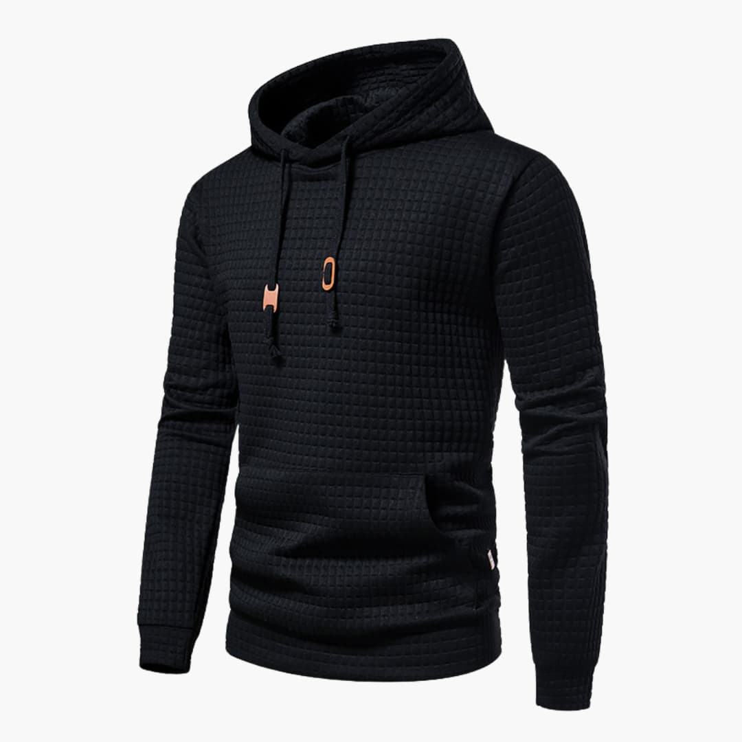 Men's Checked Hoodie Cozy Casual Sweatshirt For Everyday Comfort Versatile Style Durable Quality