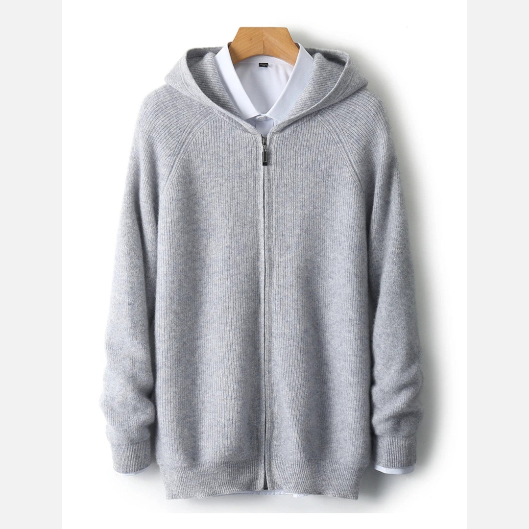 FFORTLESS Men's Knit Zip Hoodie For Men Soft Knit Fabric Cozy Comfort Effortless Style Layering