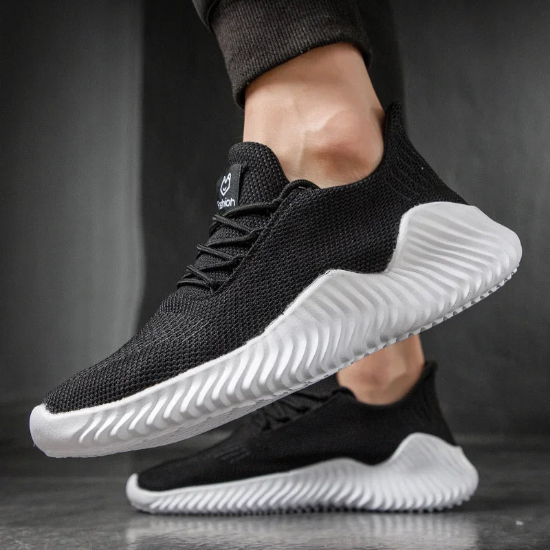 Men's Breathable Trainer Ultra Lightweight Sneakers With Shock Absorbing Soles For All-Day Comfort