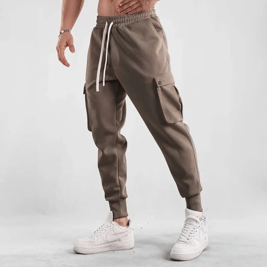 TrendAura Elite Street Cargo Joggers For Men With Adaptive Breathable Fabric And Cargo Pockets