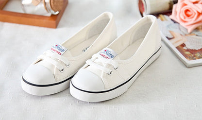 Melissa Breathable Canvas Flats For Women With All Day Comfort Lightweight Slip On Shoes For Everyday Wear