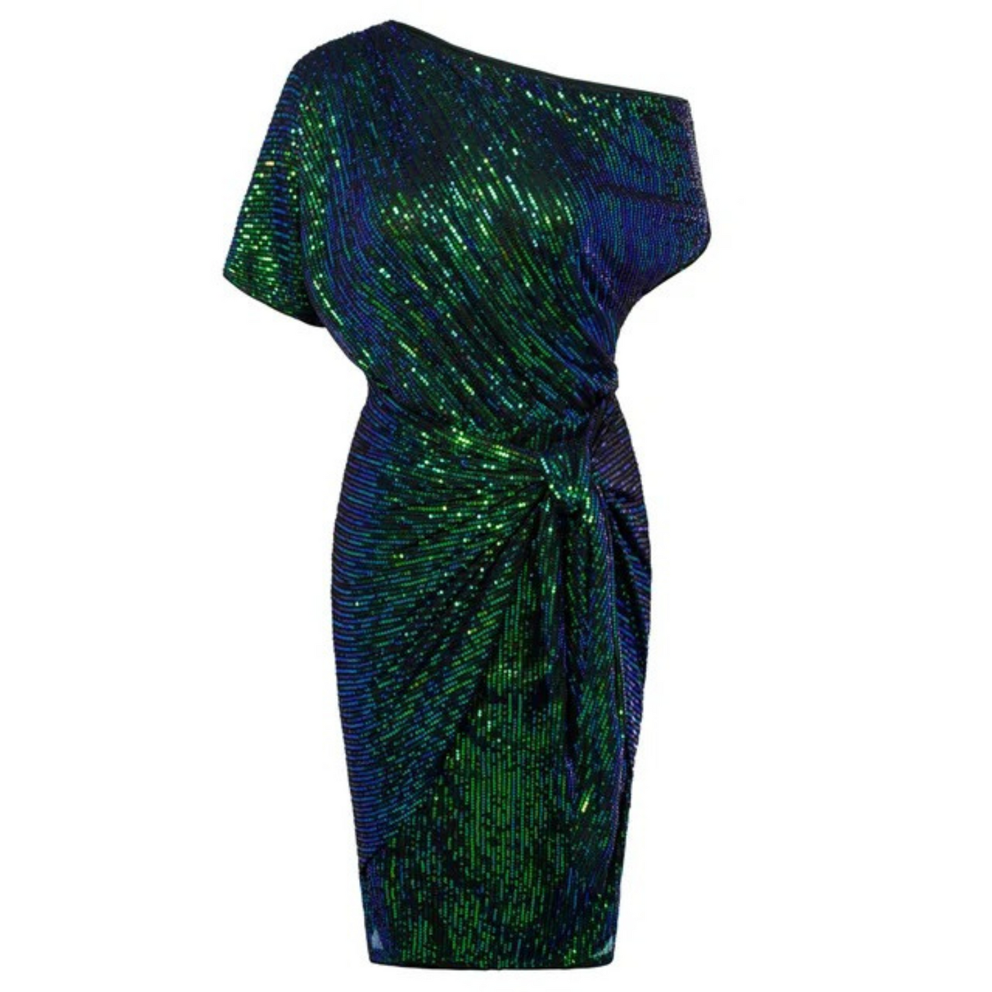 Leonie Elegant Evening Dress With Sparkling Sequin Details For Women Flattering Midi Cut