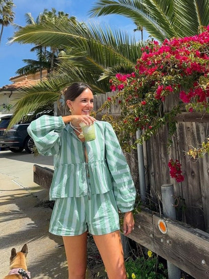 Renate | Comfortable Blouse Shorts Set for Women