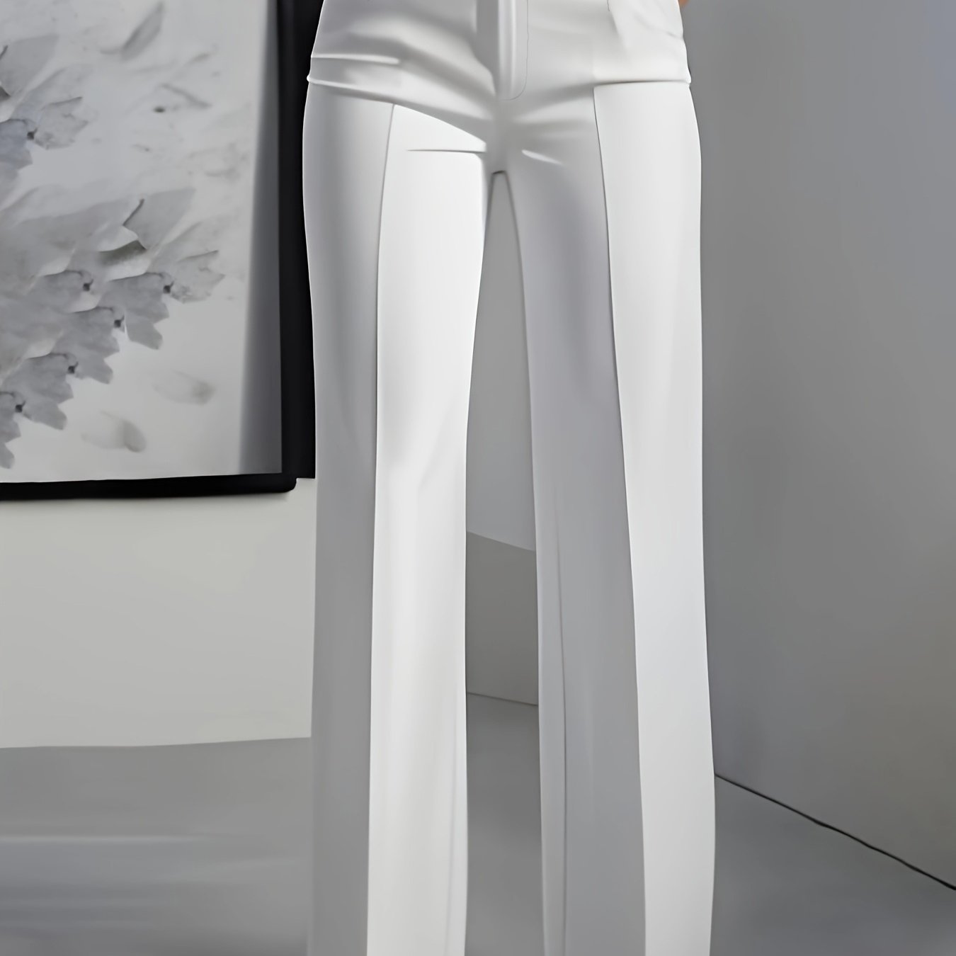 Womens Wide Leg Trousers | Elegant High-Waist