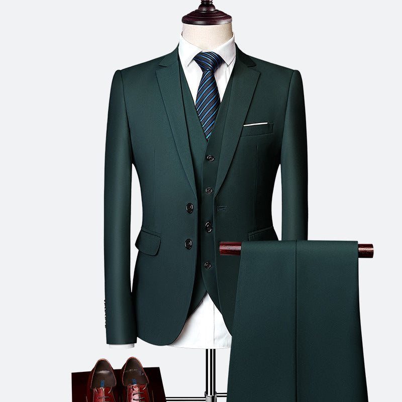 Mens 3 Piece Formal Suit Set For Summer Weddings And Business For Modern Men Breathable Lightweight Comfort
