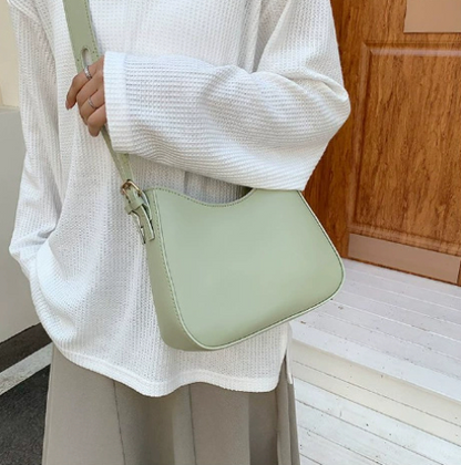 Mila Womens Brown PU Leather Shoulder Bag Crossbody Minimalist Everyday Use Durable Stylish For Women