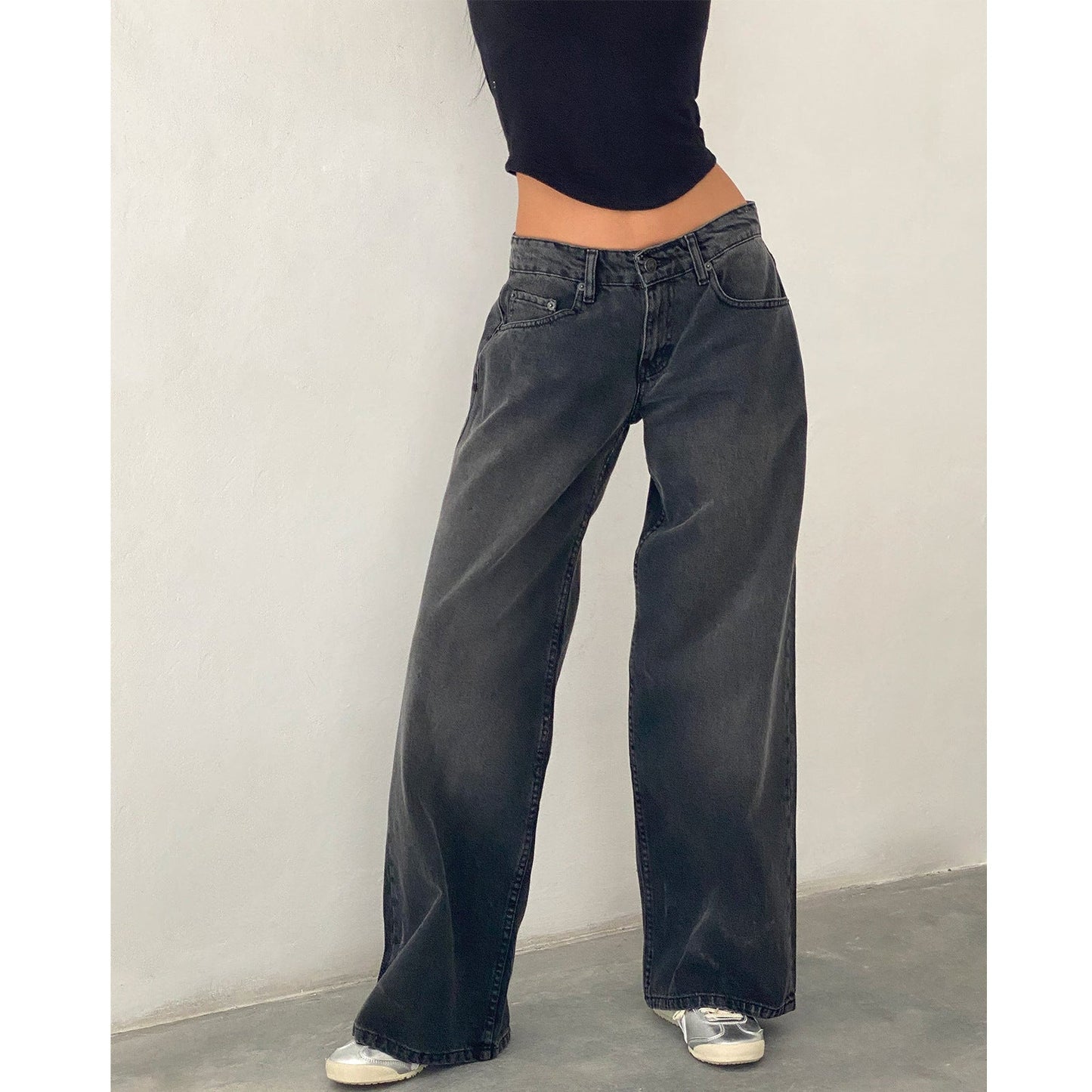 Jasmine Women's Wide Leg Denim Pants For Women, Comfortable Flattering Fit, All Day Comfort
