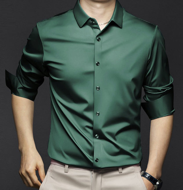 James Non Iron Dress Shirt For Men Slim Fit Wrinkle Free Breathable Everyday Essential By TrendAura