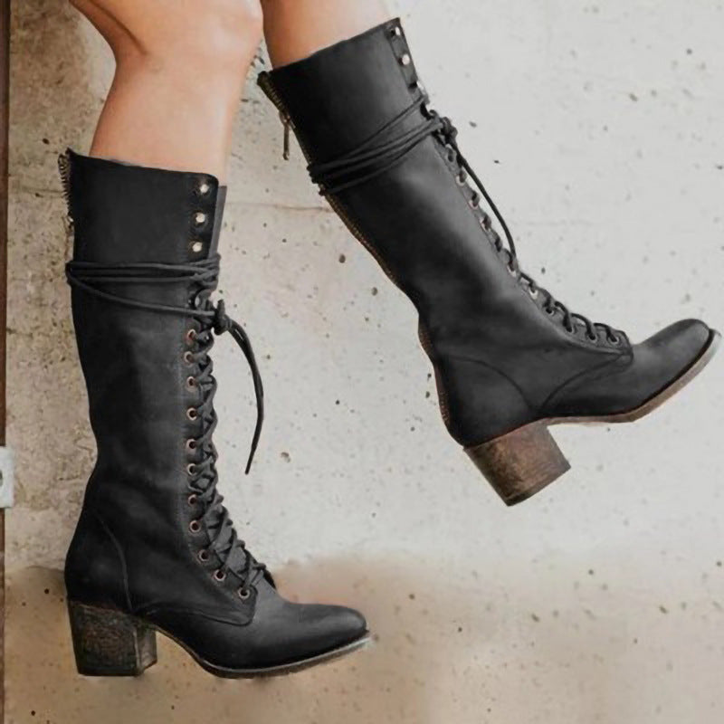 Women’s Stylish Knee-High Boots | Chunky Heel