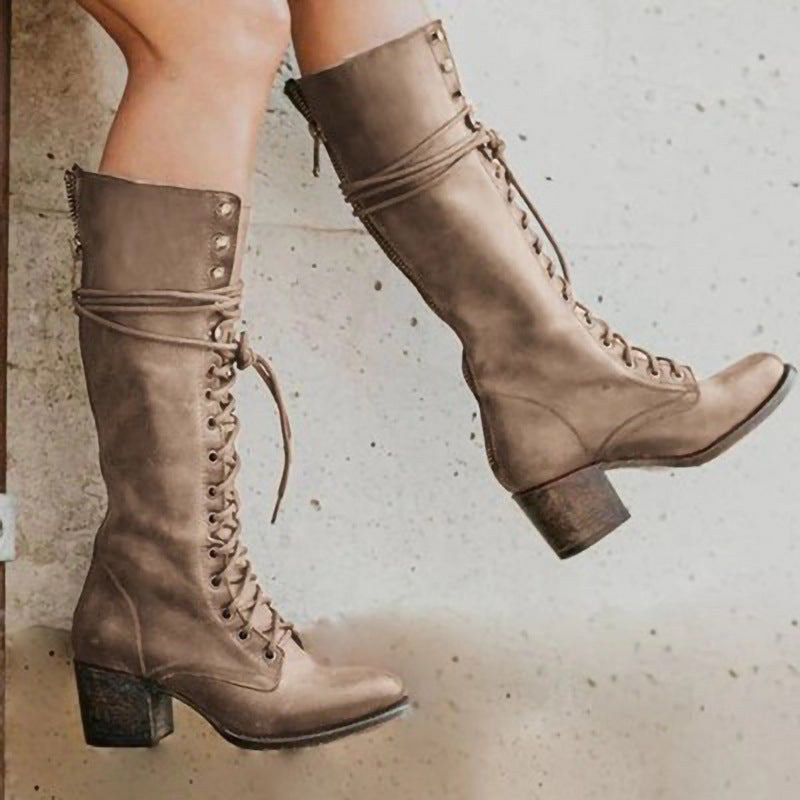 Women’s Stylish Knee-High Boots | Chunky Heel