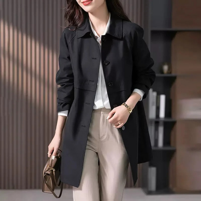 Women's Stylish Single Button Short Trench Coat | Chic