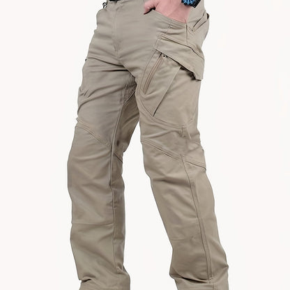 Mens Durable Work Trousers Multi Pocket Zipper Fly Outdoor
