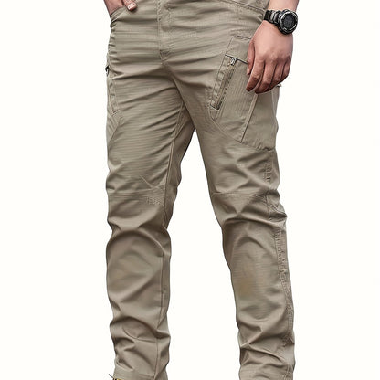 Mens Durable Relaxed Fit Cargo Work Trousers For Outdoor And Construction Professionals Everyday Wear