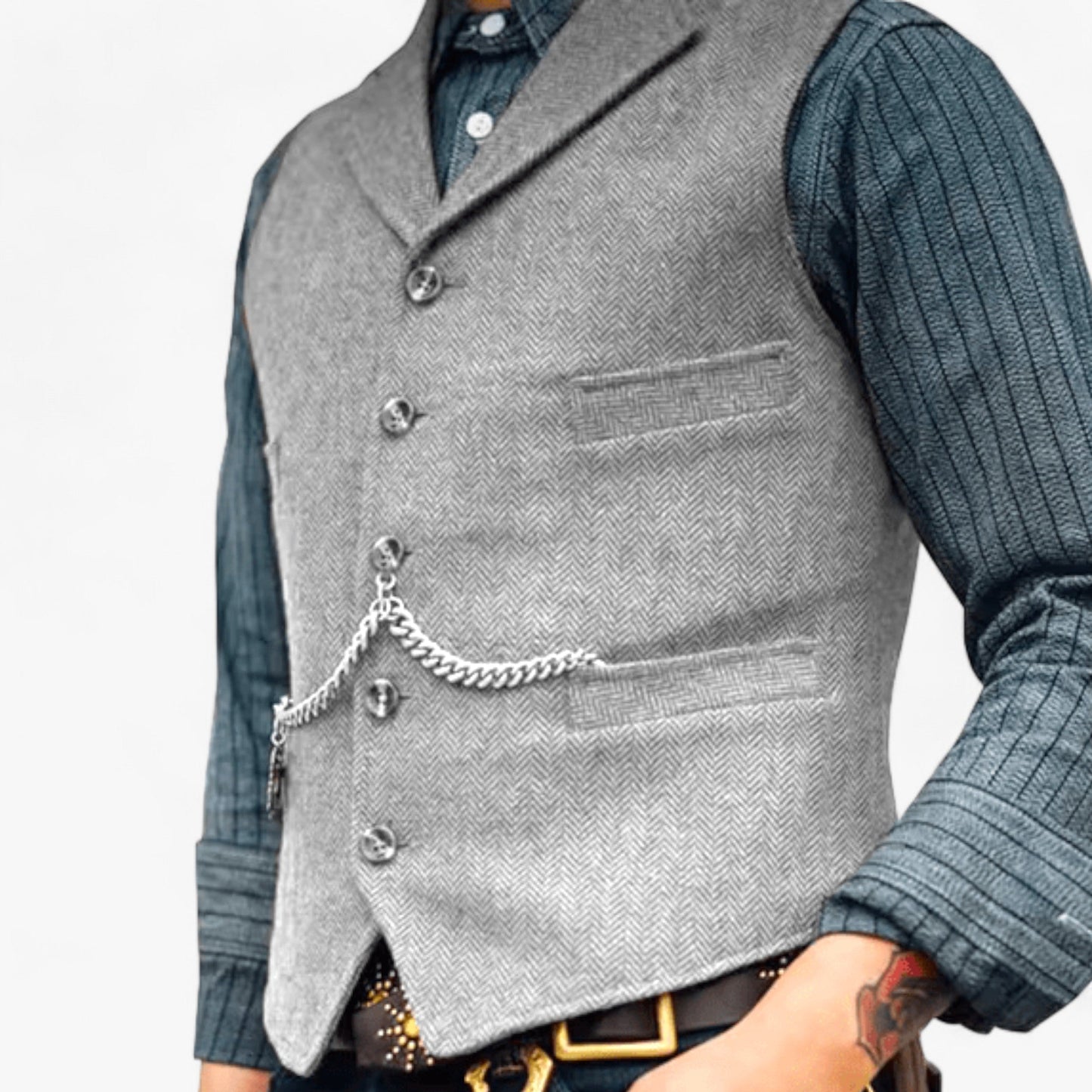 Frédy | Men's Suit Vest — Urban Chic & Authentic Details