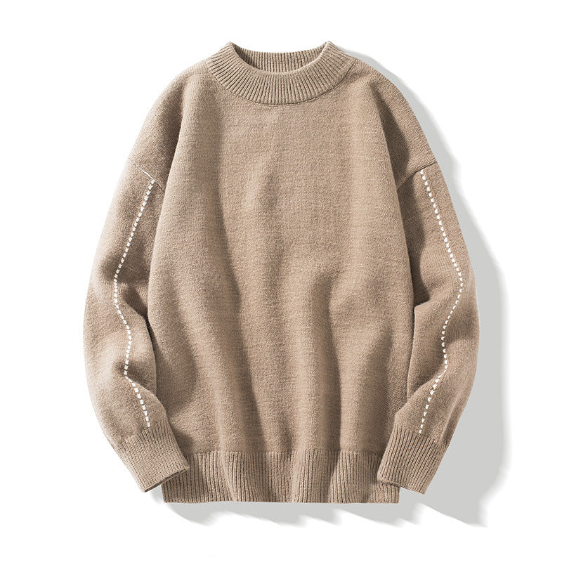 Mens Knitted Sweater With Stand Up Collar Soft Cozy Knitwear For Daily Wear Versatile Style