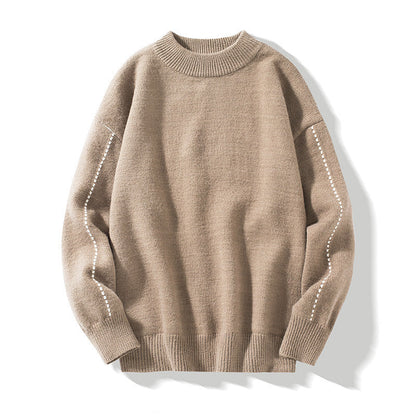 Mens Knitted Sweater With Stand Up Collar Soft Cozy Knitwear For Daily Wear Versatile Style
