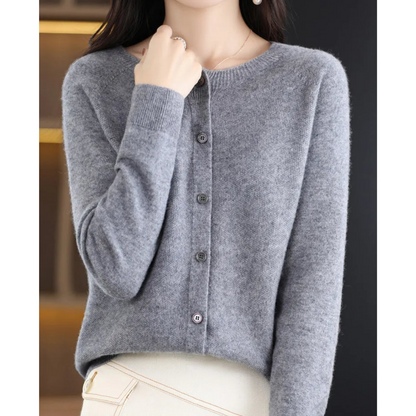 Women’s Classic Round Neck Cardigan | Timeless Style